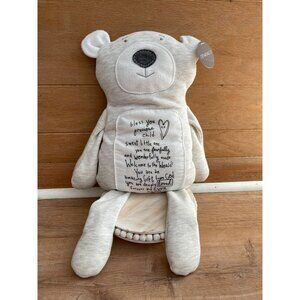 NWT DEMDACO Soft Plush Bear With Inspirational Message For Babies